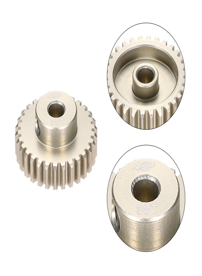 Rebower 4Pcs 48P Pinion Gear Set 29T 30T 31T 32T for 3.175 mm Shaft Aluminium Alloy Pinion Gear with Screws and Hexagonal Wrench for RC Motor - Image 3